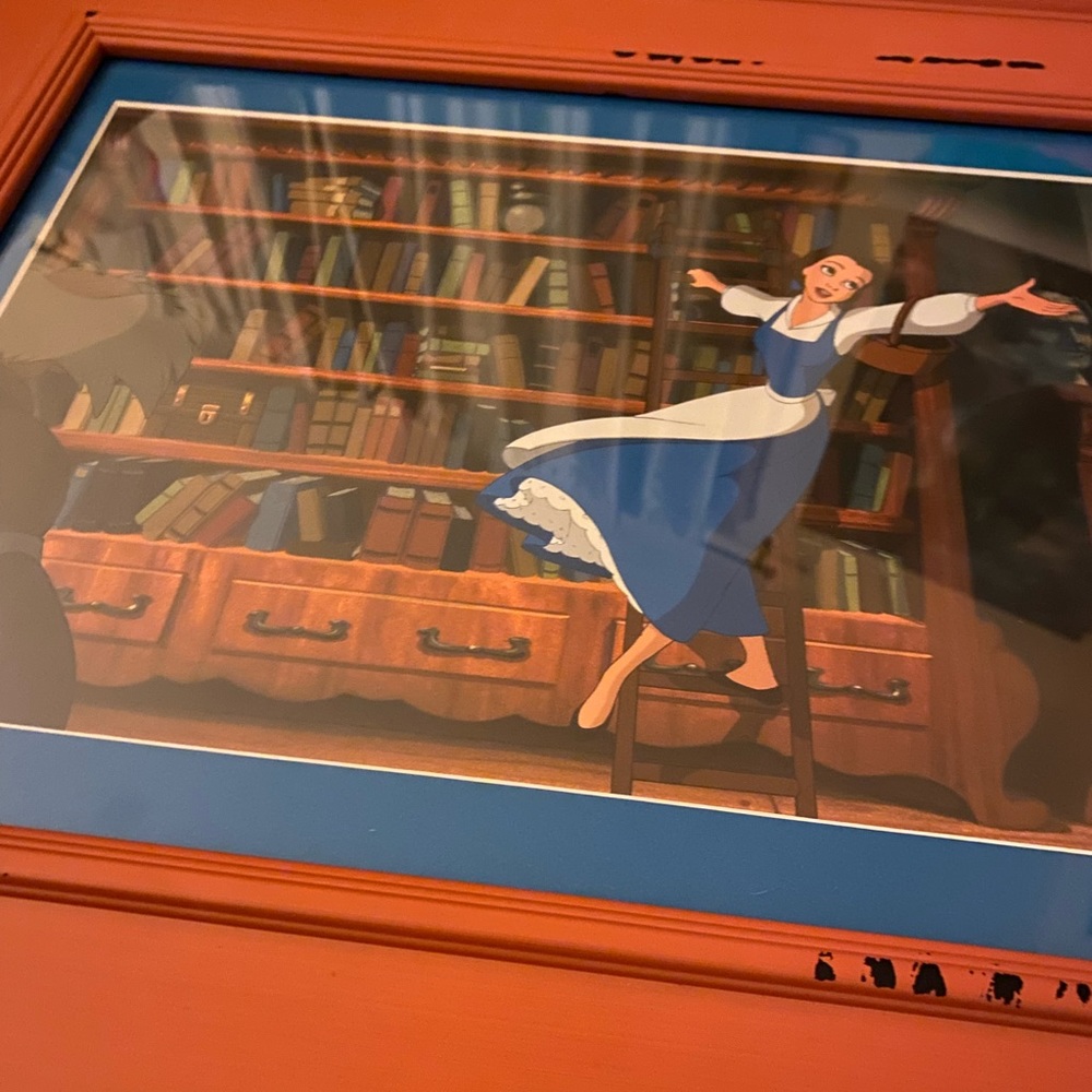 Framed & Matted Disney Lithograph Exclusive Commemorative Beauty and the Beast. - Picture 4 of 10
